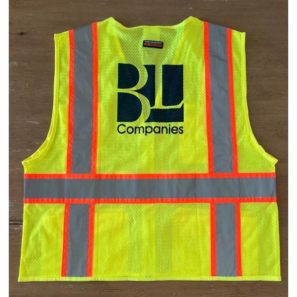 M, L, XL Kishigo Reflective Solid Front w/Mesh Back Control Safety Vests #1163 - Picture 2 of 5